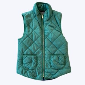 Market & Spruce Green Zip up Quilted Vest Size S